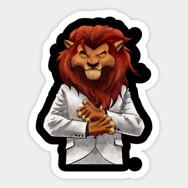 LION KING PIN Sticker by CG Fan Art